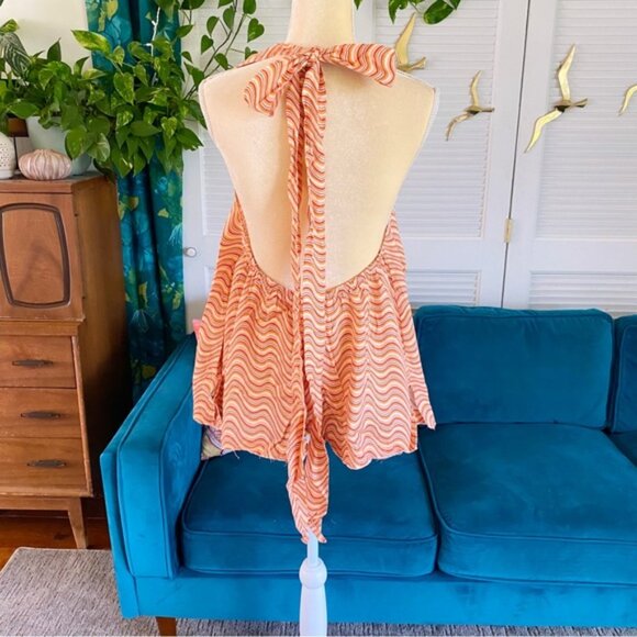 Urban Outfitters | Sand Dollar Romper Assorted Wavy Groovy Pink 70s Style New - Picture 9 of 15
